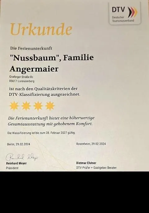 Ferienwohnung Nussbaum Bayerisches Voralpenland Lorenzenberg 0*,  Germany